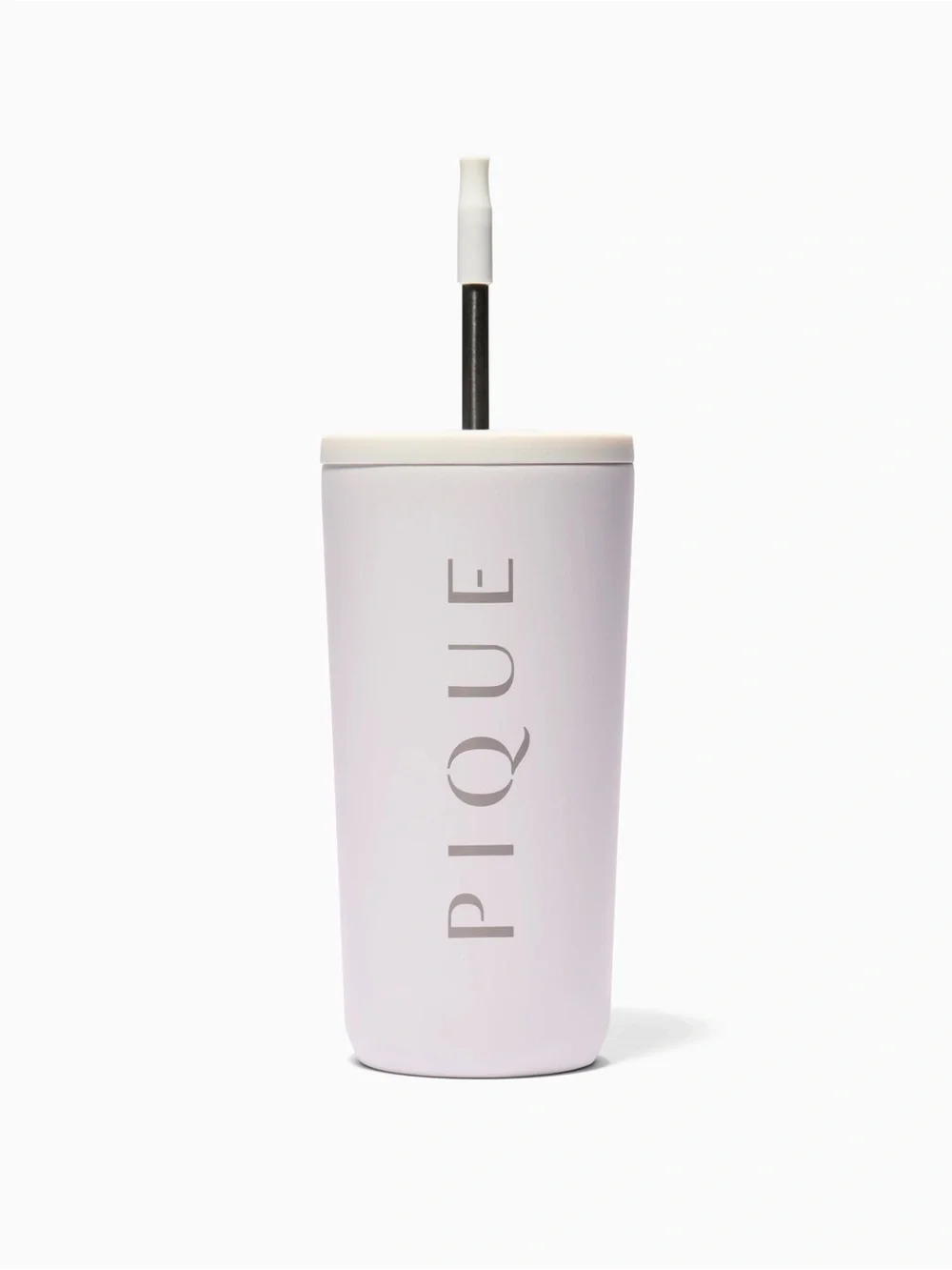 Pique white Insulated Tumbler with Straw